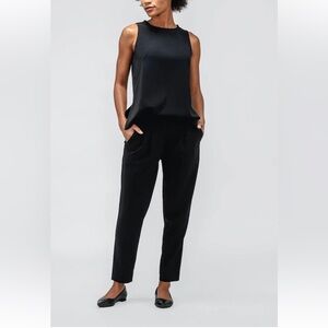 Ministry Of Supply Black Swift Drape Pant With Pleats